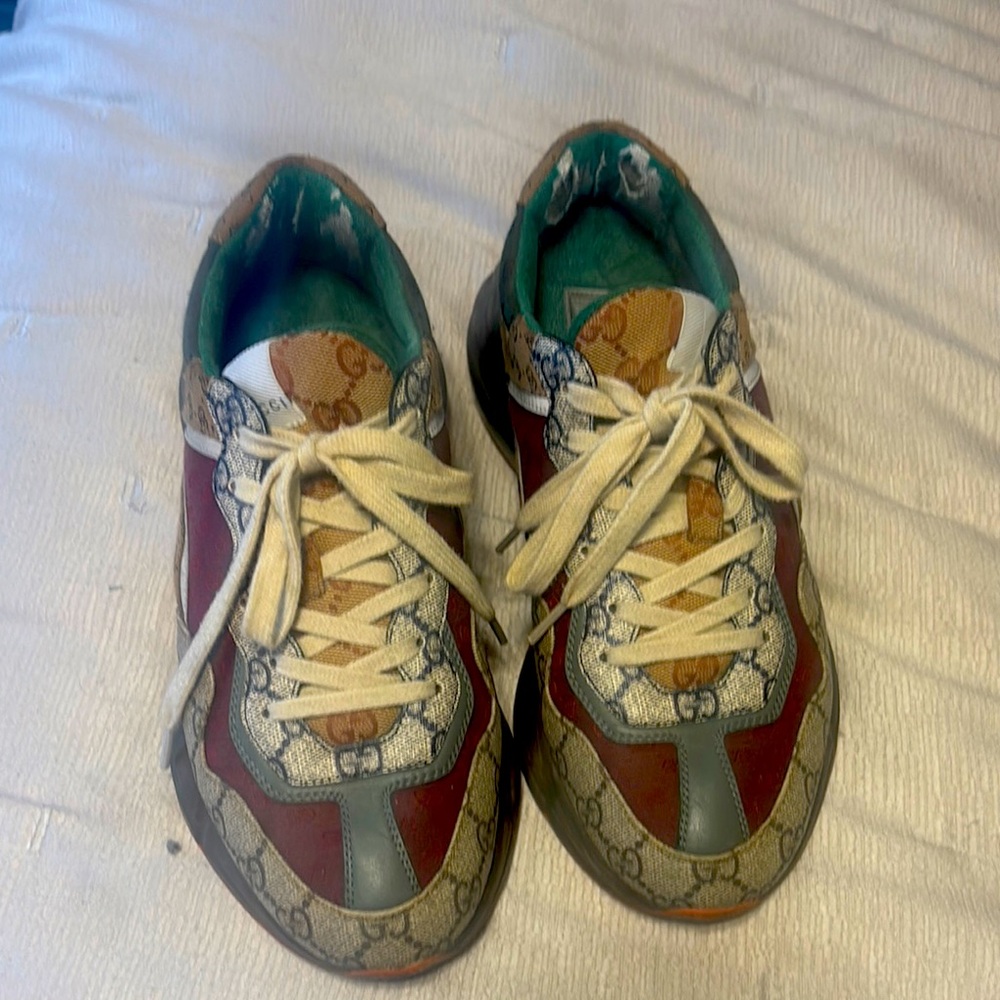 Gucci Green and Tan Sneakers